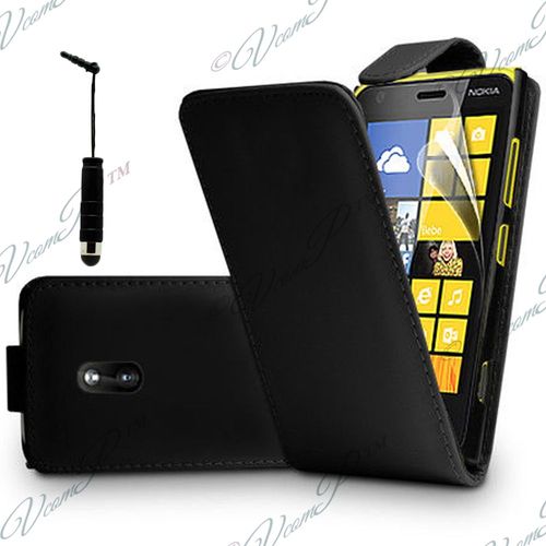 Etui Simili Cuir Pour Nokia Asha 503/ 503 Dual Sim - Noir + Mini Stylet