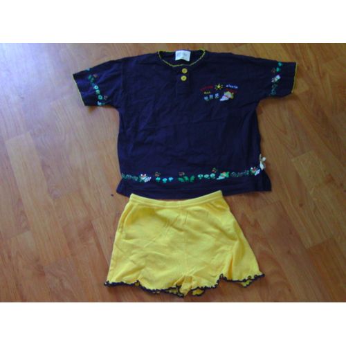 Ensemble Vêtement Short + Tee Shirt Multicolore