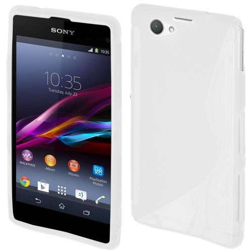 Coque Arriere "S-Case" Pour Sony Xperia Z1 Compact Blanc Transparent