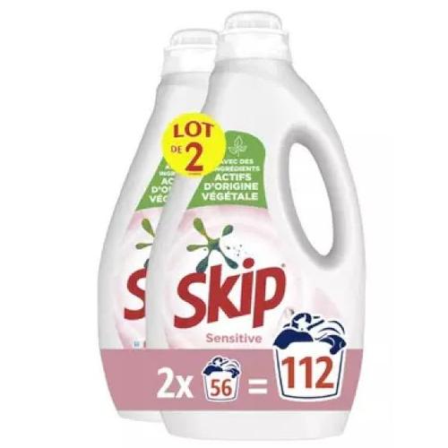 Lessive liquide Skip sensitive peau sensible et bébés 2x56 lavages