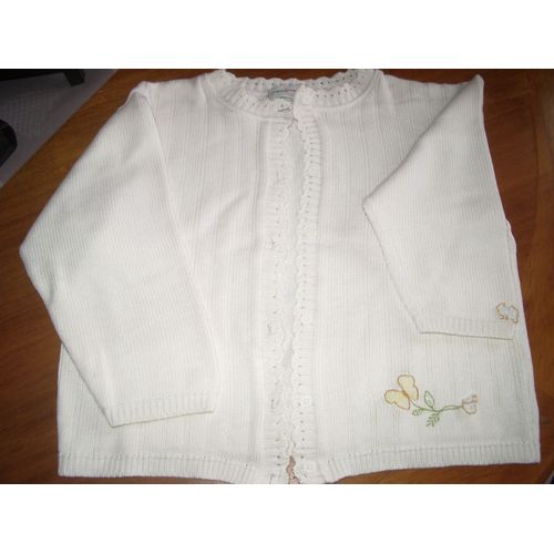 Gilet Pomme Framboise Blanc Taille 6 Ans