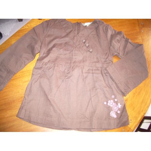 Tunique Vynil Fraise Marron Taille 6 Ans