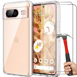 Coque Et 2 Verres Trempés Pour Google Pixel 8 - Protection Renforcée Antichoc Silicone - E.F.Connection