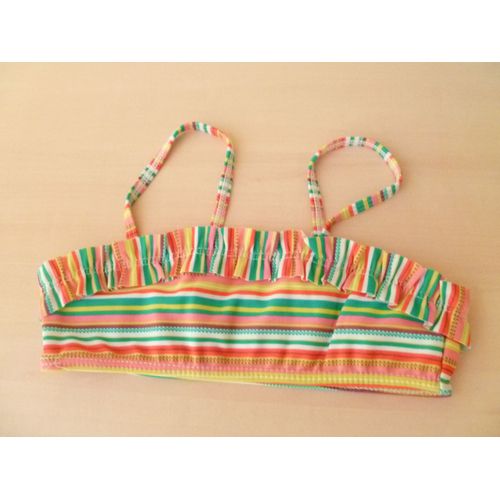 Haut Maillot Neuf Forme Bandeau Volanté Enfant Fille Taille 4 Ans La Redoute