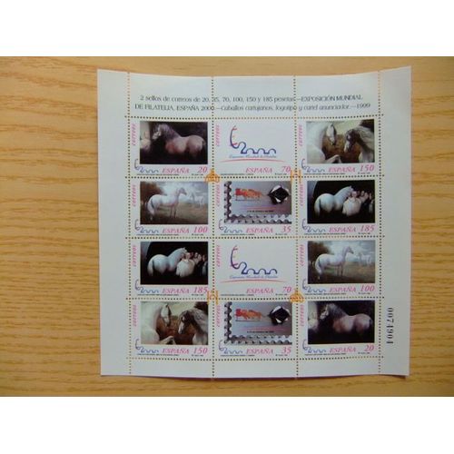 España 2000 Expo Philatelique - Chevaux Andalous