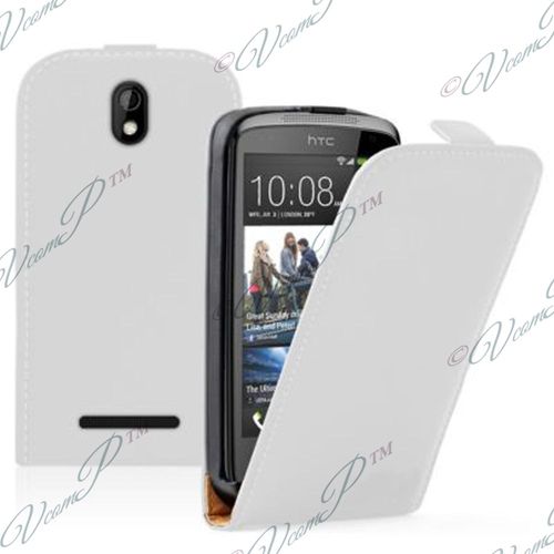 Etui Rabattable Verticale Pour Htc Desire 610 En Cuir Pu - Blanc