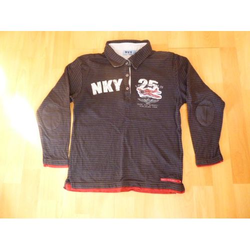 Polo Marron Nky Manches Longues - 10ans