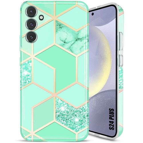 Coque Pour Samsung Galaxy S24 Plus / S24+, Motif Marbre Turquoise Protection Léger Antichoc - Booling