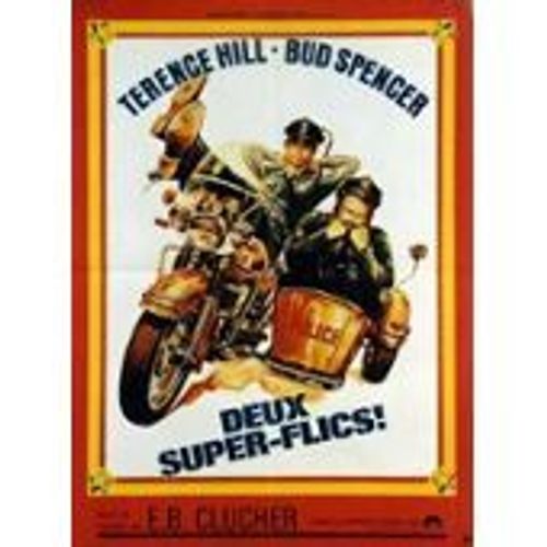 2/ Deux Super Flics - Terence Hill - Bud Spencer - Affiche De Cinéma Pliée 120x160 Cm