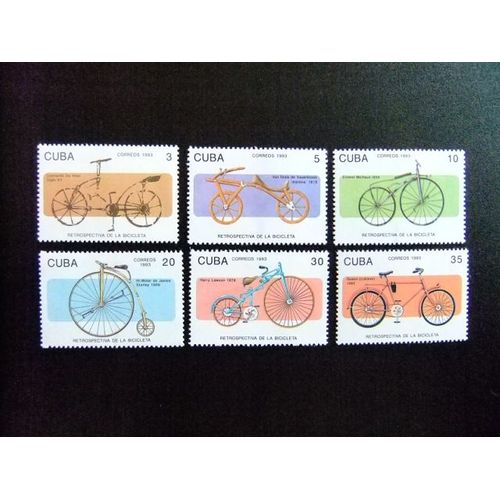 Timbre Cuba 1993 Bicicleta - Bicyclette Yv Nº 3295 /3300 ** Mnh