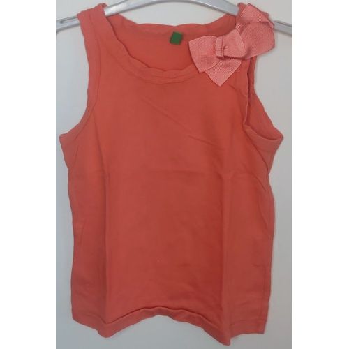 Débardeur Orange Benetton - T4 Ans