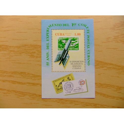 Timbre Cuba 1994  Primer Cohete Postal Yvert N º Bloc 139 ** Mnh