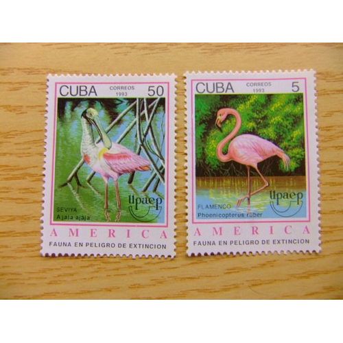 Cuba 1993 Upaep ( Fauna En Peligro ) Yvert N º 3323 - 3324 ** Mnh 