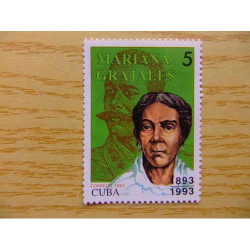 Timbre Cuba 1993 Centenaire De La Mort De Mariana Grajales Yvert N º 3344 ** Mnh