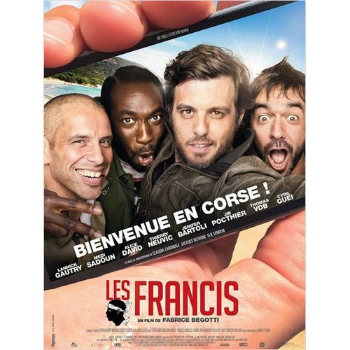 Les Francis -Véritable Affiche De Cinéma Pliée-Format 40x60 Cm - De Fabrice Begotti Avec Lannick Gautry, Medi Sadoun, Thomas Vdb, Cyril Gueï, Thierry Neuvic, Jacques Dutronc, Claudia Cardinale-2014