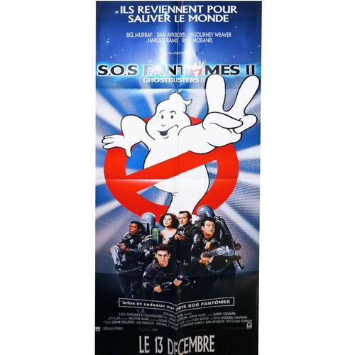 S.O.S. /Sos Fantômes 2 (Ghostbusters 2) - Véritable Affiche De Cinéma Pliée - Format 60x160 Cm - De Ivan Reitman Avec Bill Murray, Dan Aykroyd, Sigourney Weaver, Rick Moranis - 1989