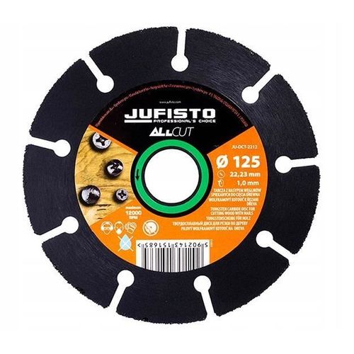 Disque diamant segmenté, bois, coupe à sec, 125 mm/1,0 mm, Jufisto