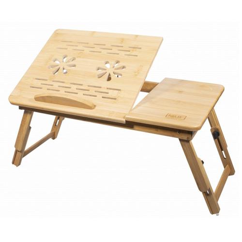 Table Pour Ordinateur Portable, Artool, Pliable, Bois, Naturel, 60x30x37 Cm