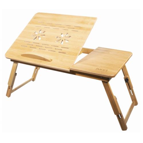 Table Pour Ordinateur Portable, Artool, Pliable, Bois, Naturel, 67x34,5x51 Cm