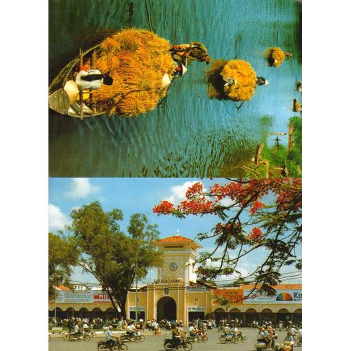 Lot De 2 Cartes Postales Timbrées Du Vietnam °°°