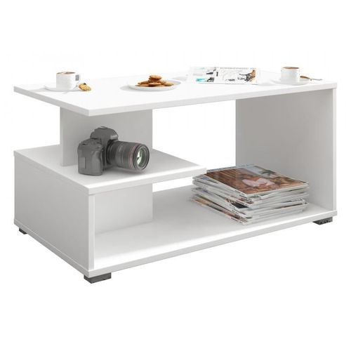 Table Basse, Panneau Stratifié, Blanc, 90x51x45 Cm