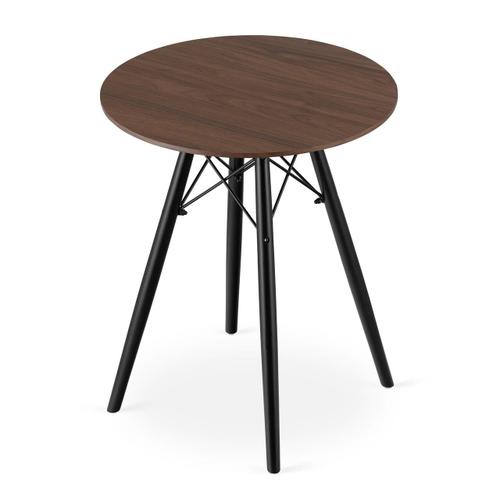 Table De Style Scandinave Artool Ronde Mdf Et Bois Brun Rustique 60x73 Cm