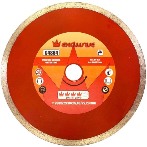 Disque diamanté, plaques céramiques, coupe humide, 230 mm/25,4 mm, Richmann Exclusive