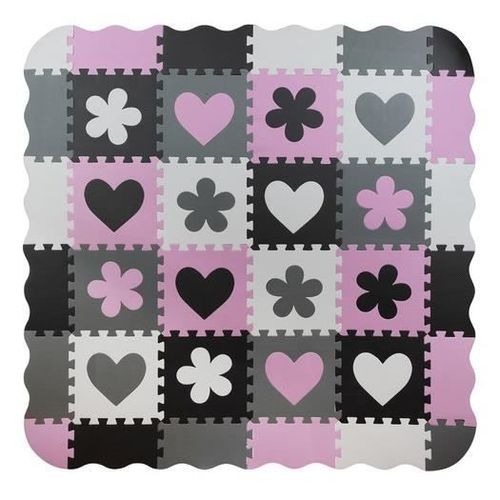 Tapis Type Puzzle, Pour Enfants, Mousse Eva, 16 Pièces, 30x30 Cm, Isotrade