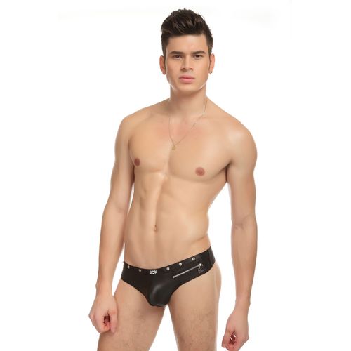 Slip Cuir Vinyle Homme Erotique Thong Leather Underwear Men Man