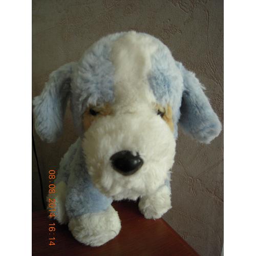 Chien Bleu Ciel Et Blanc Musical Nounours