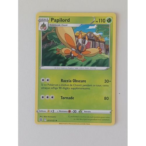 Carte Pokemon - 011/172 - Papilord - Eb9 Stars Etincelantes