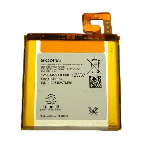 Batterie Pour Sony Ericsson Lt30a, Lt30i, Mint, Xperia T Lt30p, Xperia Tl, Ean Code: 4894128070665, P/N: 1257-1456, 1257-1456.1b, Lis1499erpc **1780mah**