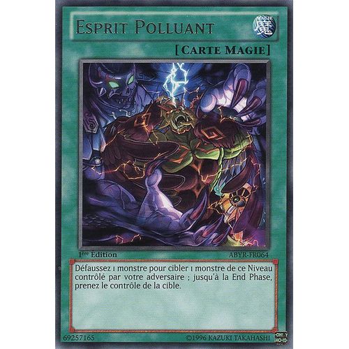 Carte Yu-Gi-Oh Esprit Polluant Abyr-Fr064 Rare 1ère Éd