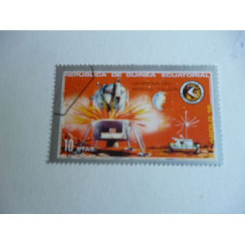 Timbre "Guinée Équatoriale 1971: Apollo 15 : Largage Du Module Falcon".