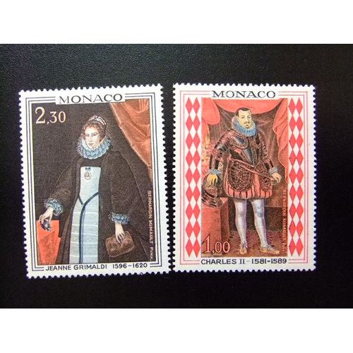 Timbre Monaco 1968 Prince Et Princesse De Monaco Yvert & Tellier Nº 770 / 771 ** Mnh 