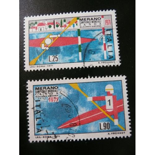 2 Timbres Italie N°1076/1077
