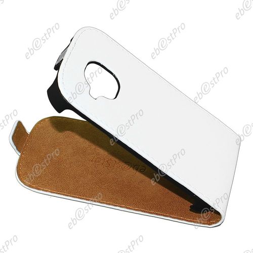 Ebeststar ® Housse Coque Etui En Pu Cuir À Rabat Ultra Fine (Slim Case) Pour Samsung Galaxy S3 Mini Gt-I8190 / I8190n, Couleur Blanc