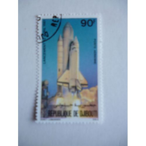 Timbre " Djibouti 1981 :Lancement Du 12 Avril 1981".