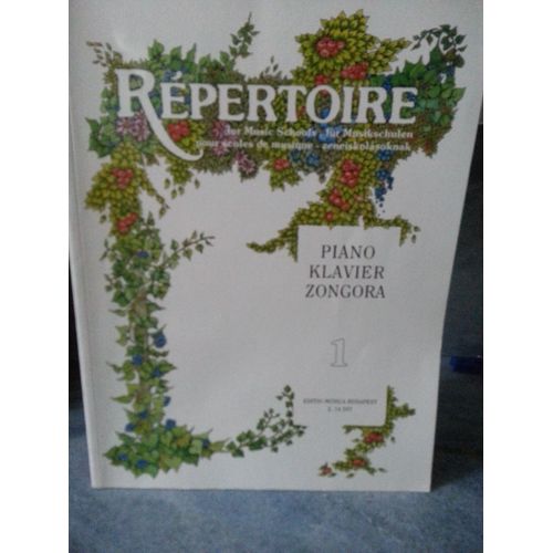 Répertoire Pour Écoles De Musique Vol.1 Piano Klavier Zongora