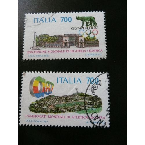 2 Timbres Italie N°1751/1752