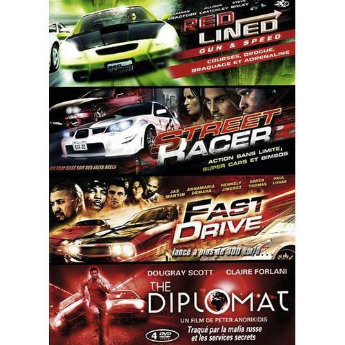 Coffret Action Drive : Red Lined - Gun & Speed + Street Racer + Fast Drive + The Diplomat - Pack