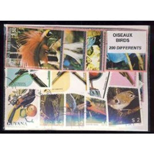 Oiseaux 200 Timbres Differents Tous Pays