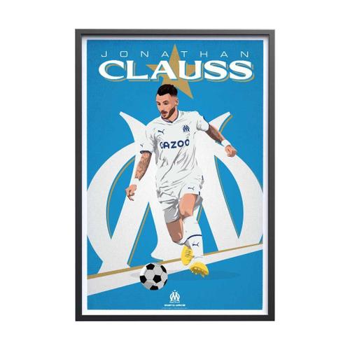 Affiche Foot -Olympique de Marseille - Jonathan Clauss 40x60cm