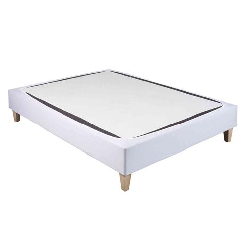 Cache Sommier Coton Jersey Blanc 90x190