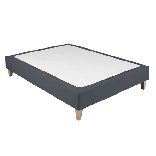 Cache Sommier Coton Jersey Anthracite 110x190