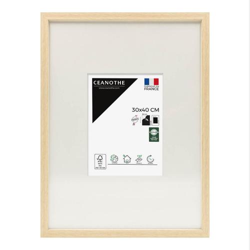 Cadre photo beige brut 30x40 cm avec passe-partout r¿sine recycl¿e