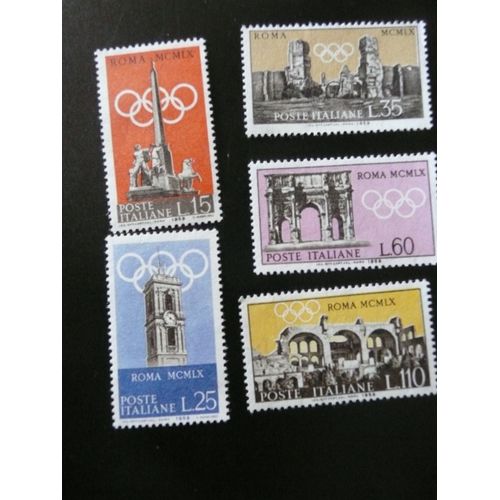 5 Timbres Italie N°788 A 792