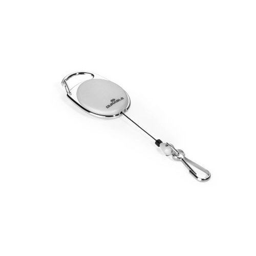 Durable Porte Badge Avec Jojo, Ovale, Gris