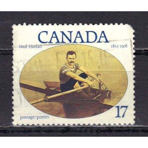 Canada 1980 : Hommage À Ned Hanlan (1855-1908), Champion D'aviron : N. Hanlan D'après Une Photo - Timbre 17 C. Oblitéré