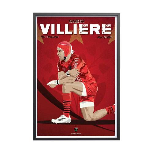 Affiche Rugby - RC Toulon - Gabin Villi¿re 30x40 cm